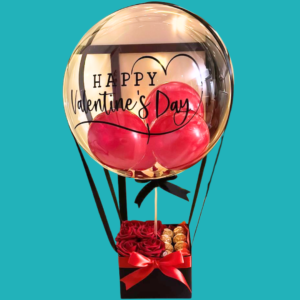 Globo Burbuja Happy Valentine’s Day con Rosas Eternas